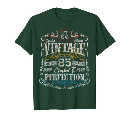 Vintage 1941 Limited Edition Shirt 85 Year Old 85th Birthday T-Shirt