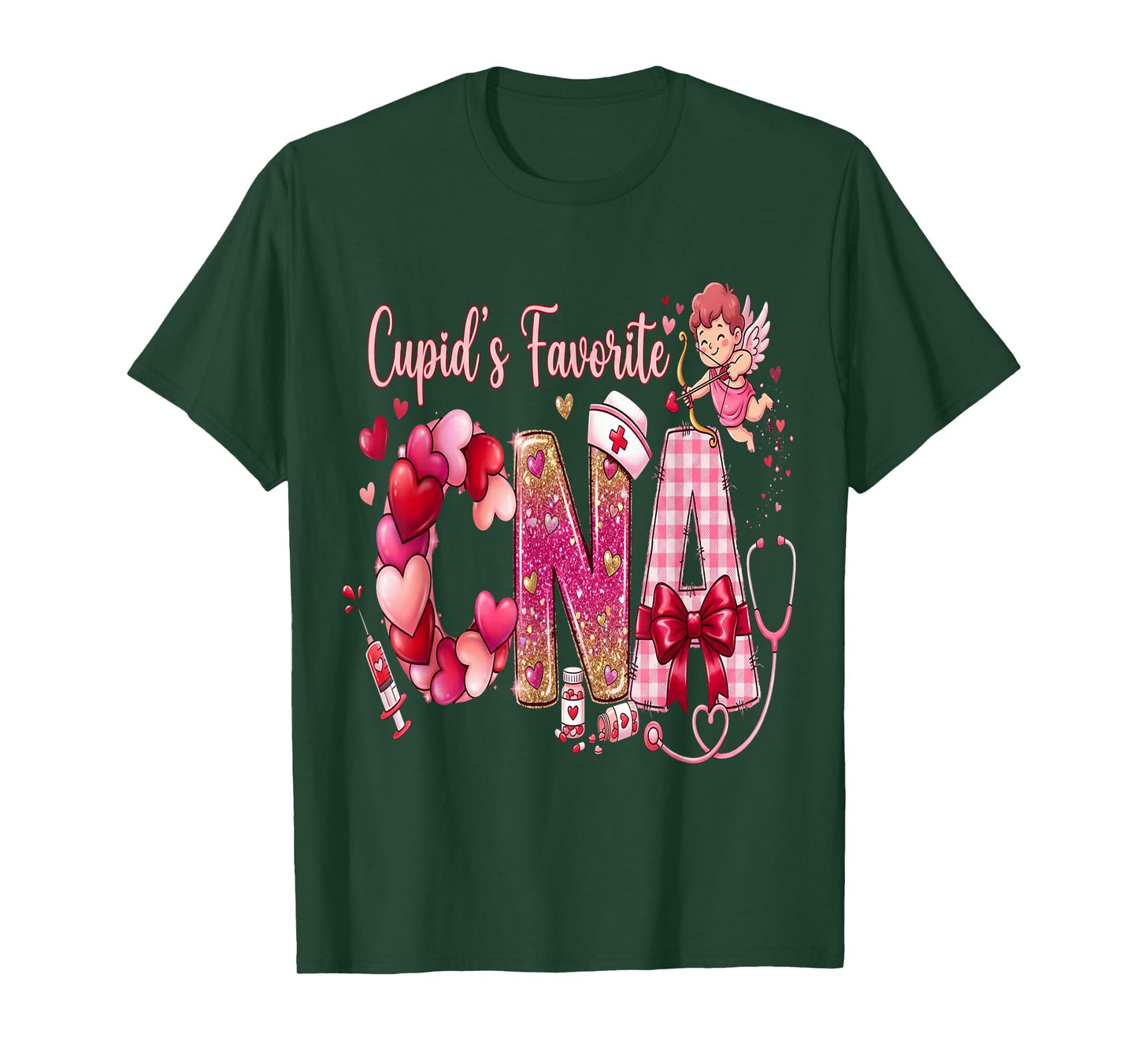 Certified Nursing Assistant Cupid's Favorite CNA Valentines T-Shirt