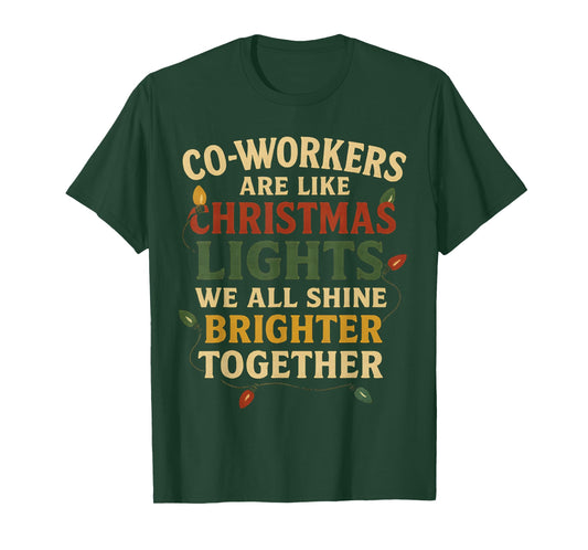 Co-Workers are Like Christmas Lights Funny Holiday Retro T-Shirt