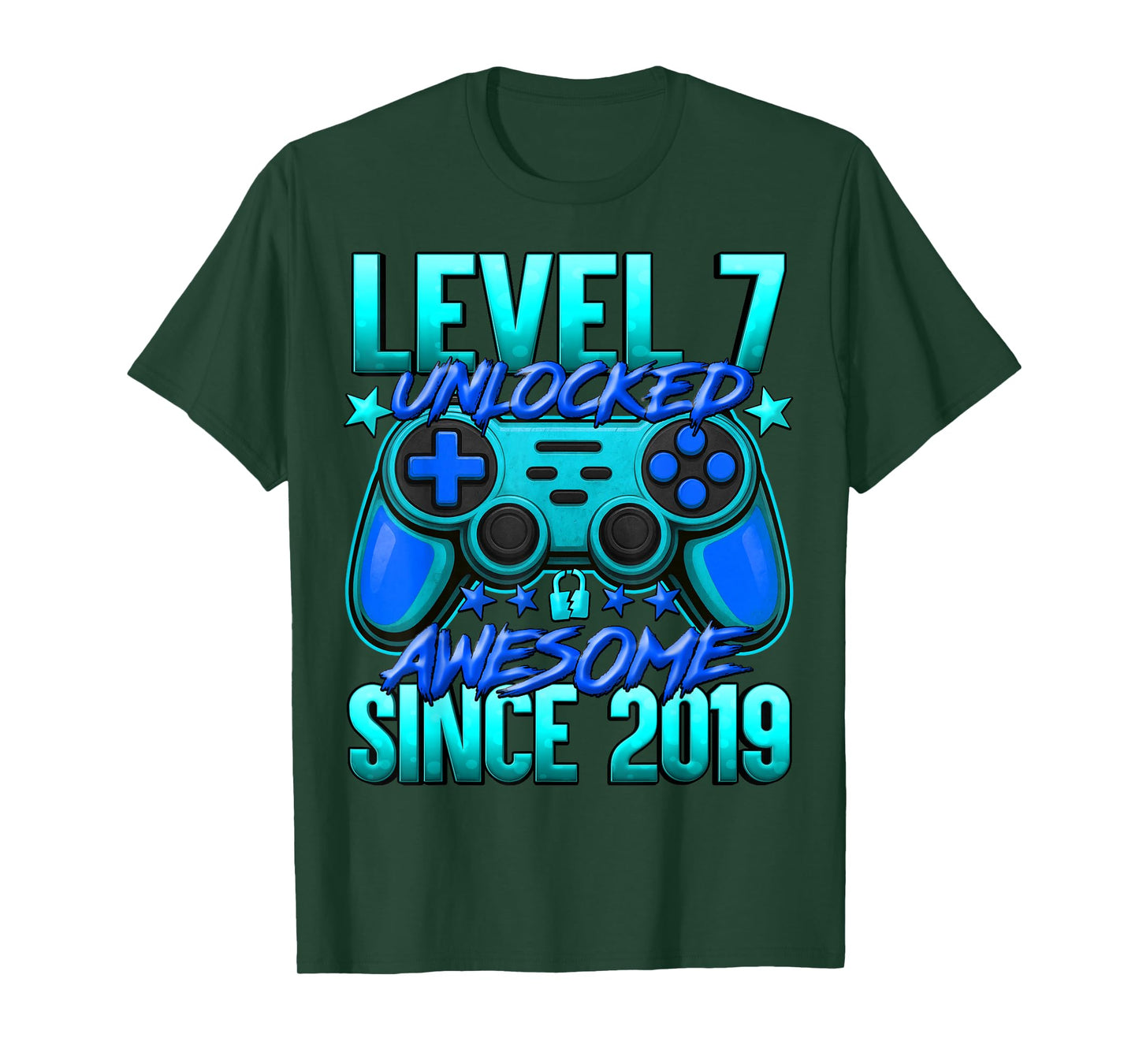 Level 7 Unlocked 7 Year Old Gifts for Boys 7th Birthday Boy T-Shirt
