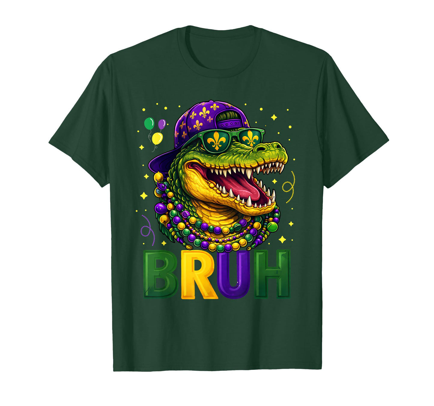 Boys Mardi Gras Bruh Mardigator Alligator Carnival Teen Kids T-Shirt