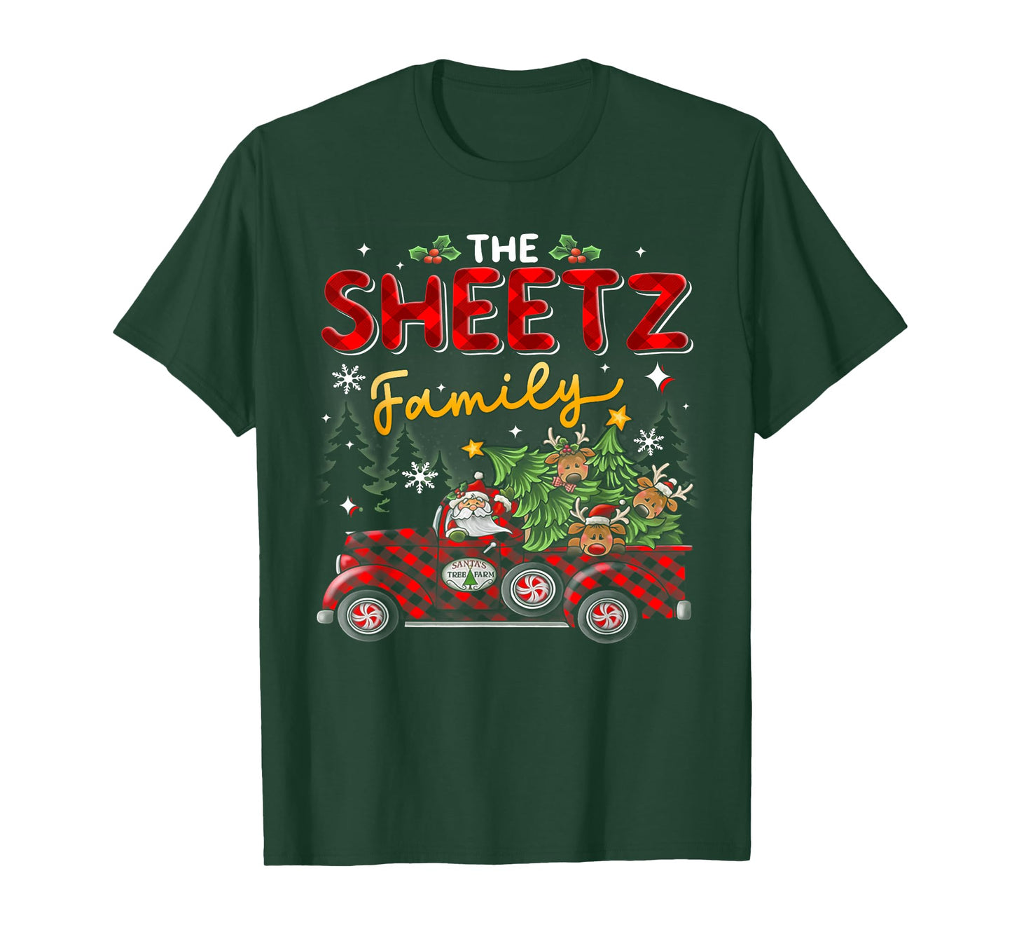The Sheetz Family Christmas Matching Pajamas Group Gift T-Shirt