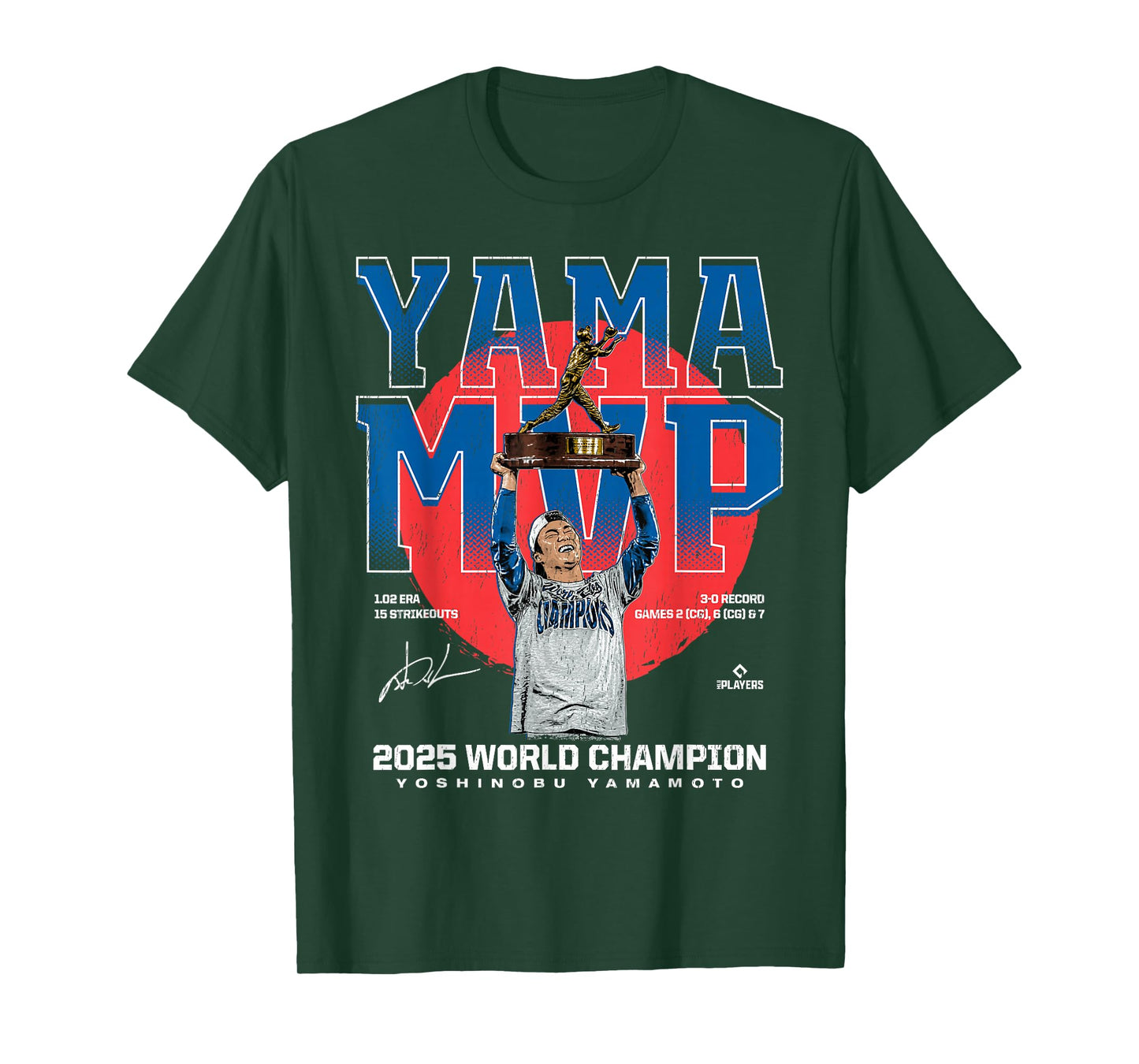 Yoshinobu Yamamoto 2025 Los Angeles MVP World Champion MLBPA T-Shirt