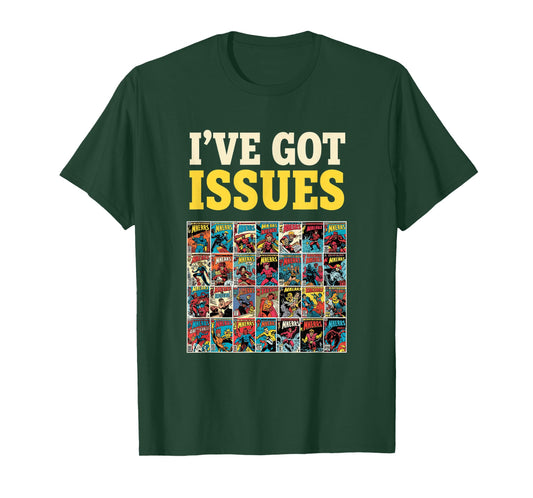 Comic I've Got Issues Retro Comic Cover Collage T-Shirt