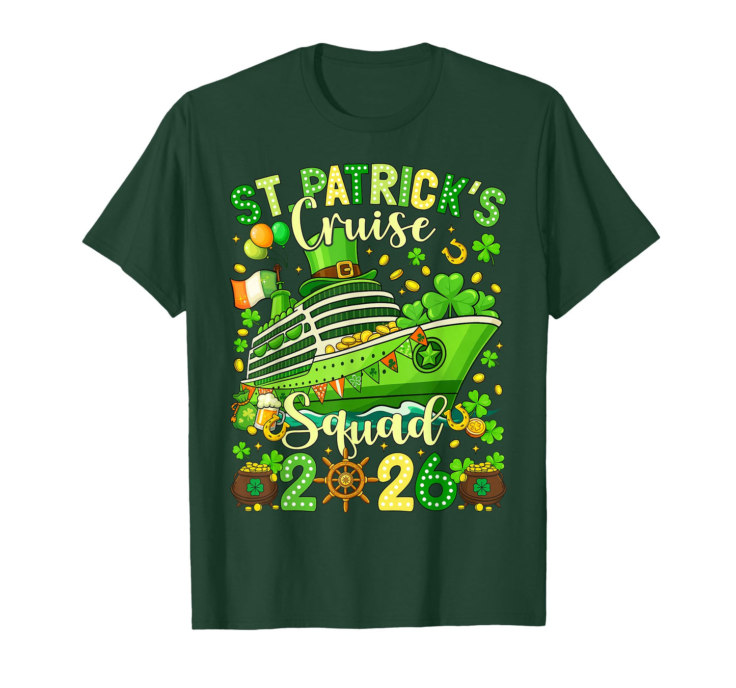 St Patricks Day Cruise Squad 2026 Family Matching Women Men T-Shirt