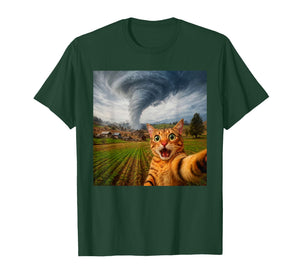 Funny Cat Selfie Meme Tornado Storm T-Shirt