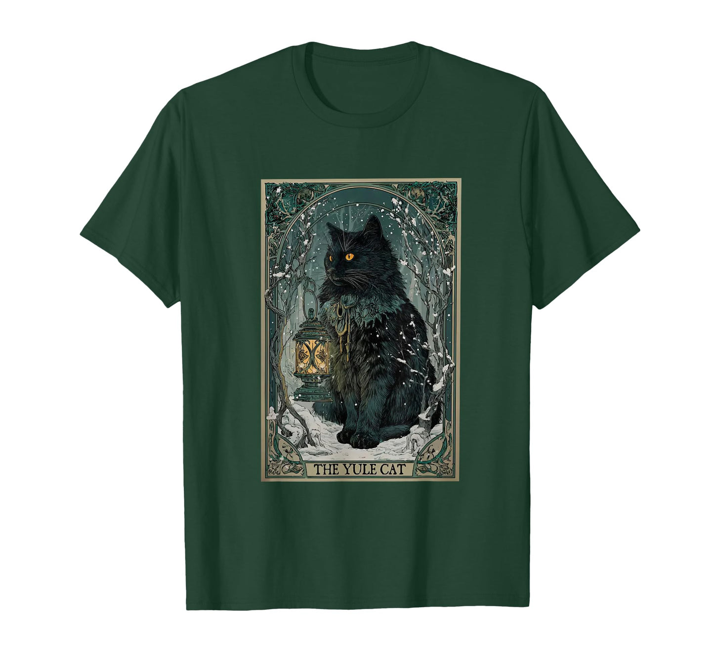 The Yule Cat Tarot Card Christmas T-Shirt