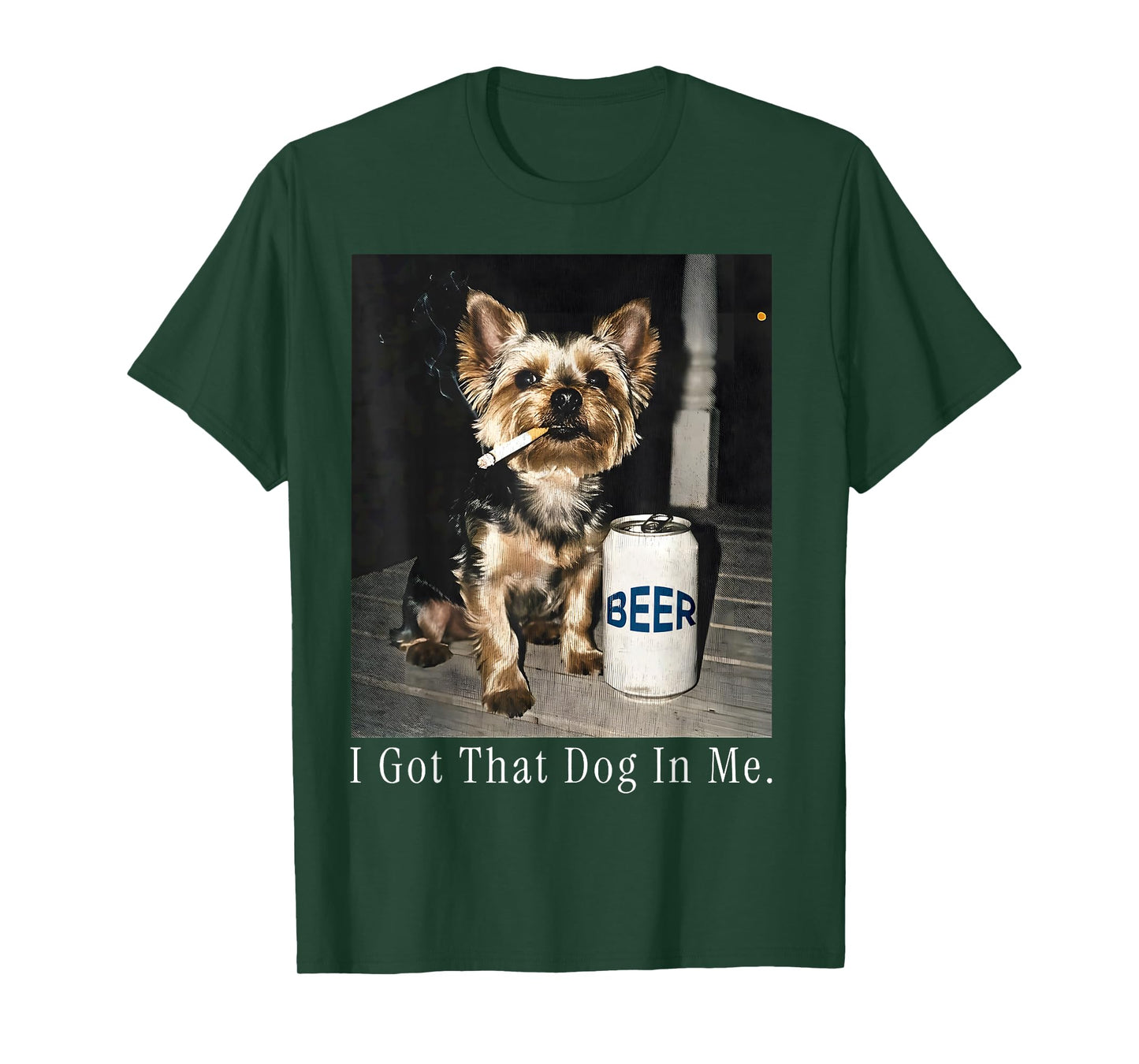 I Got That Dog in Me Funny Yorkie Smoking Cigarette Meme T-Shirt