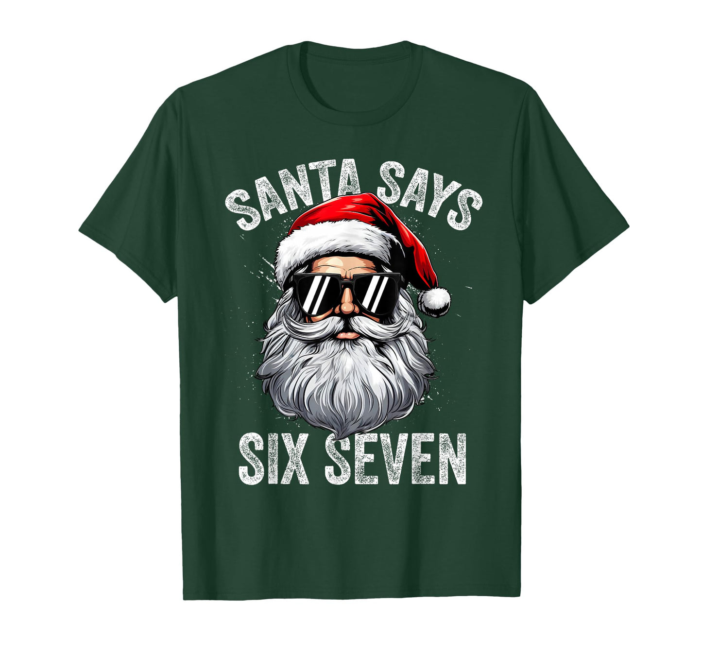 Funny Santa Says Six Seven Christmas Shirts Men Boys 67 Meme T-Shirt