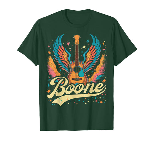 Boone Family Name I Love Boone Personalized Vintage US Flag T-Shirt
