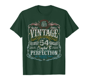 Vintage 1972 Limited Edition Shirt 54 Year Old 54th Birthday T-Shirt