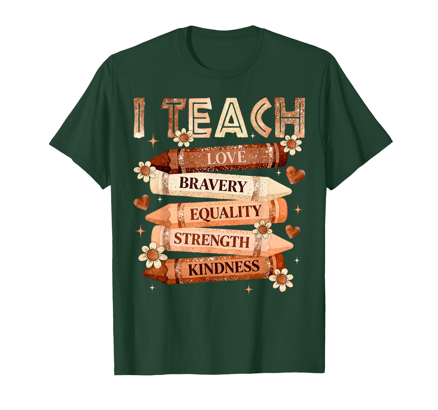 Black History Month Black Teacher I Teach Love Kindness T-Shirt
