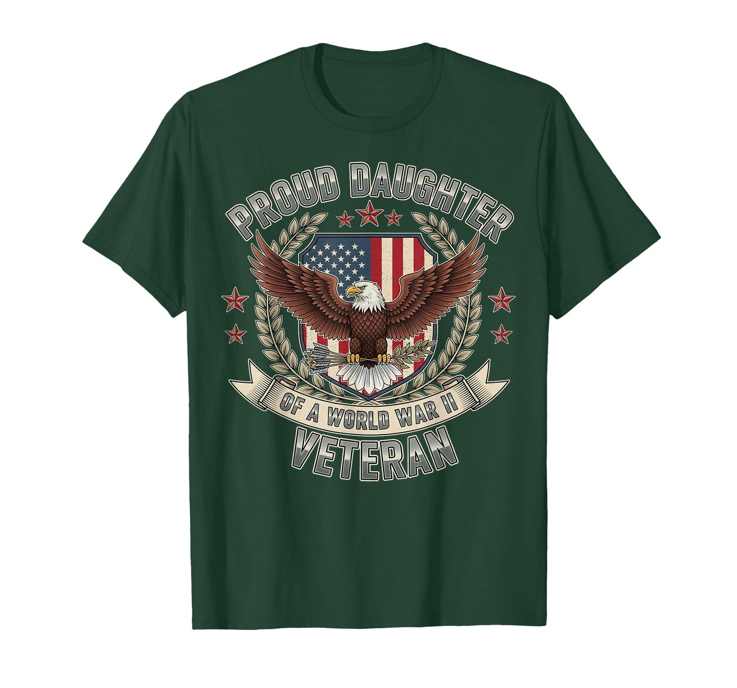 Proud Daughter of a World War II Veteran Patriotic Eagle T-Shirt