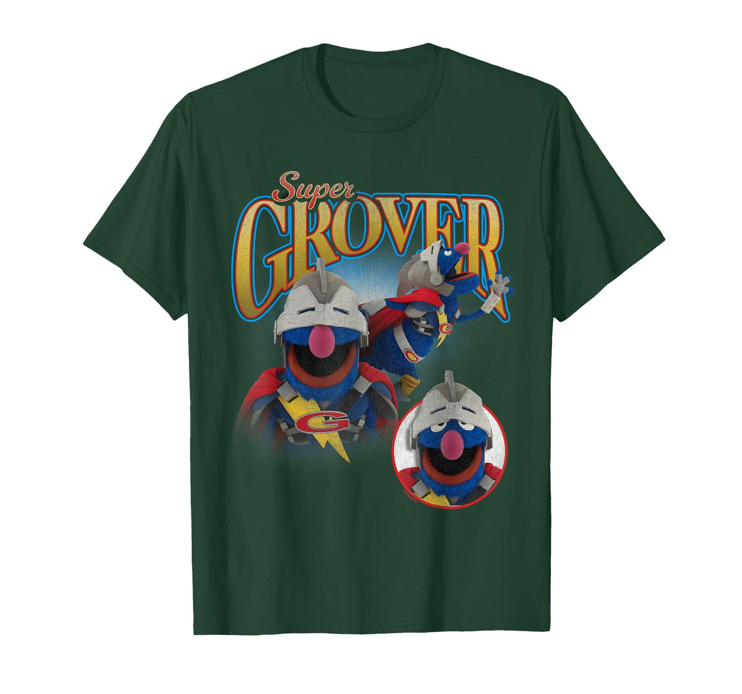 Sesame Street Super Grover Bootleg Style T-Shirt