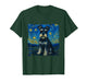 Schnauzer Dog Art Starry Night Style Painting Dog Lovers T-Shirt