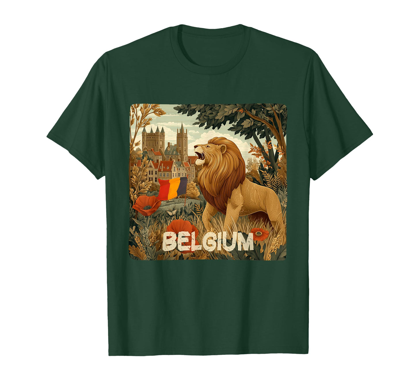 Awesome Lion in Belgium Colors Costume T-Shirt