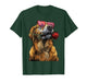 Cute Golden Retriever with Glasses Rose Valentine's Day Dog T-Shirt