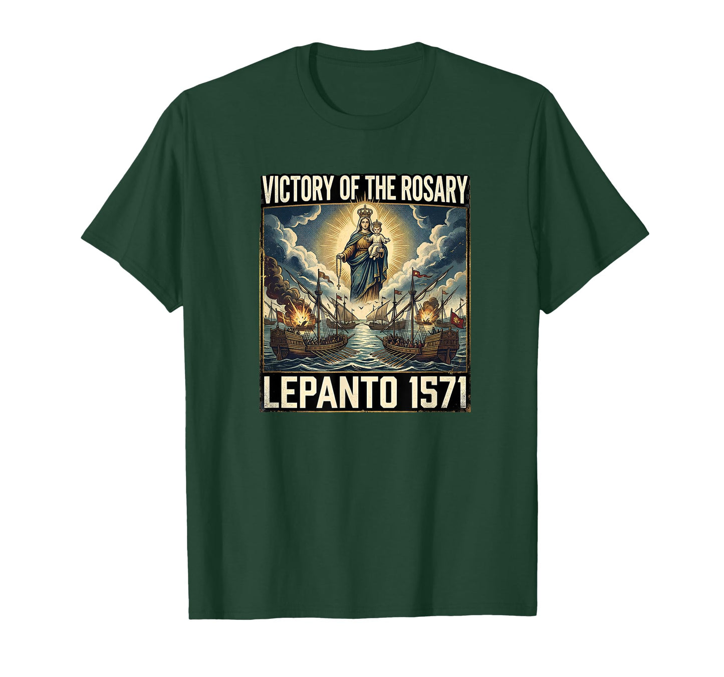 Catholic Lepanto Battle Flag 1571 Crusader T-Shirt