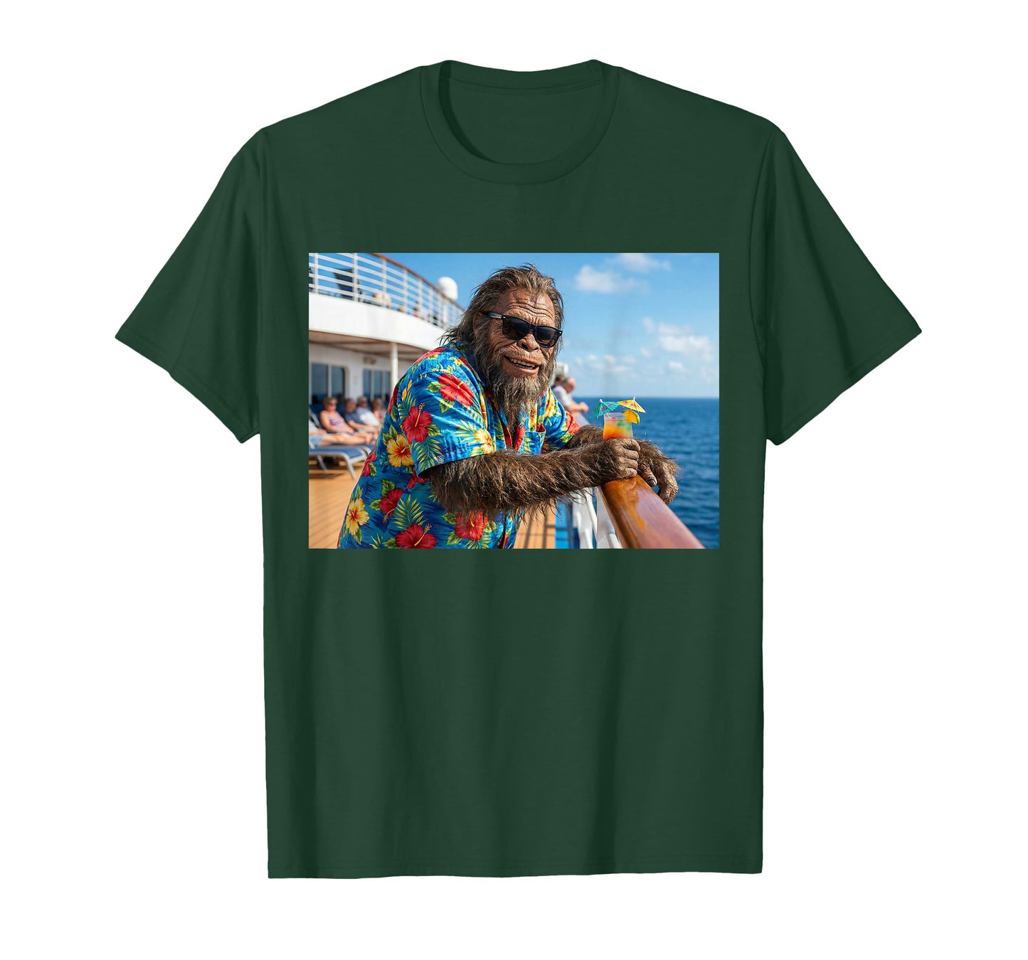Funny Bigfoot Cruise Ship Vacation Mode Sasquatch T-Shirt