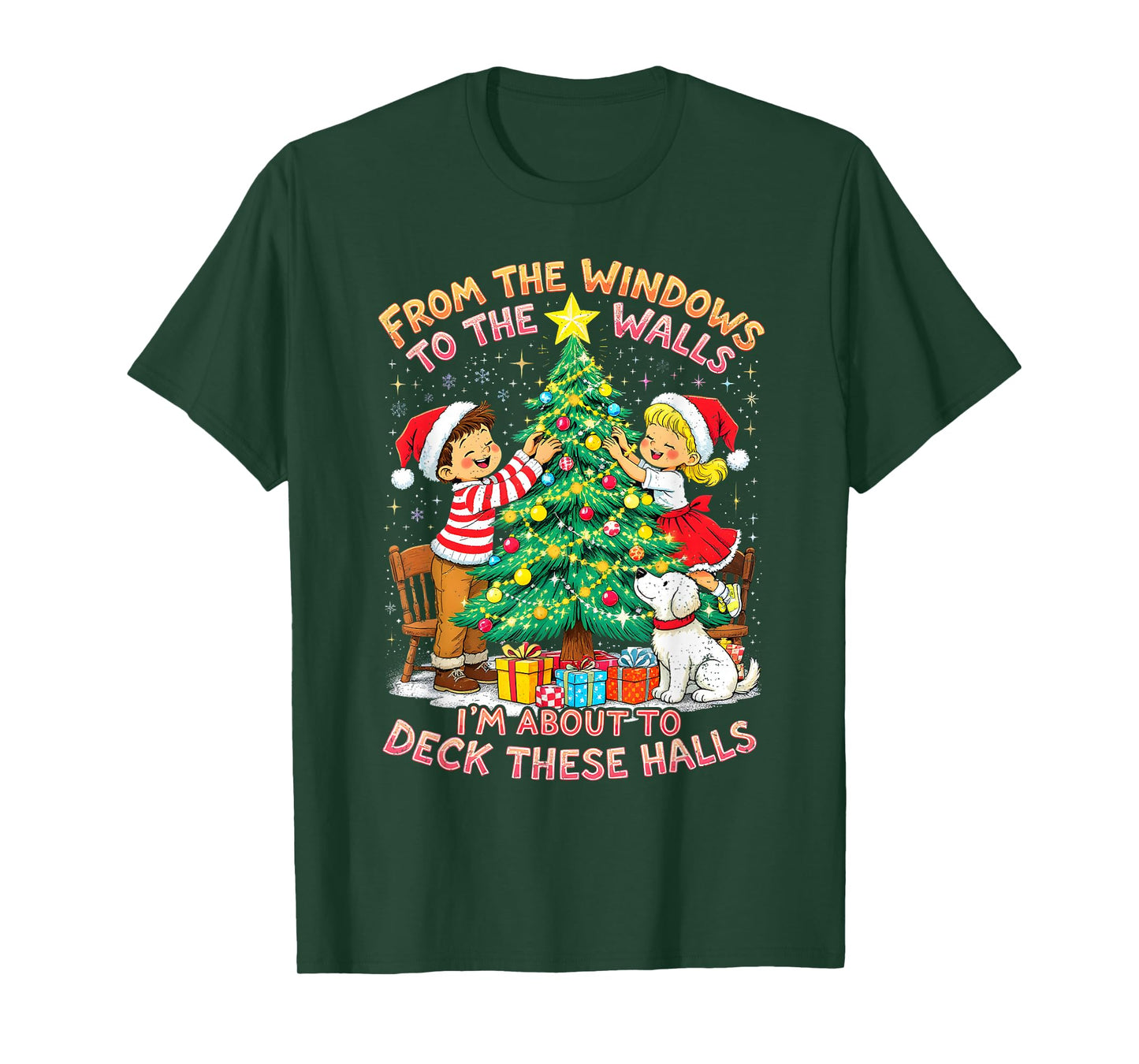 from The Windows to Walls Deck These Halls Christmas T-Shirt