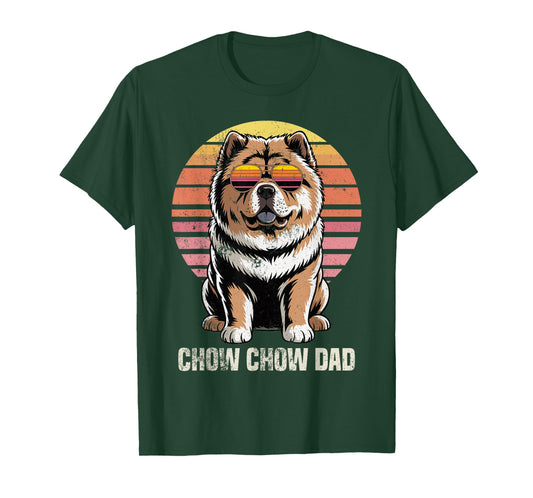 Cool Retro Chow Chow Dad Funny Vintage Dog Owner T-Shirt