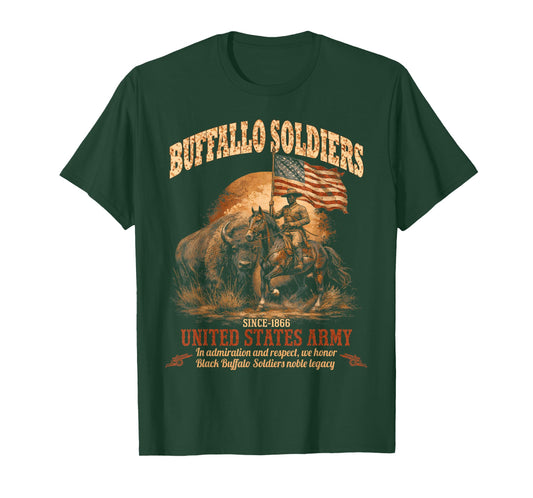 Buffalo Soldiers, African American Black History Military US T-Shirt