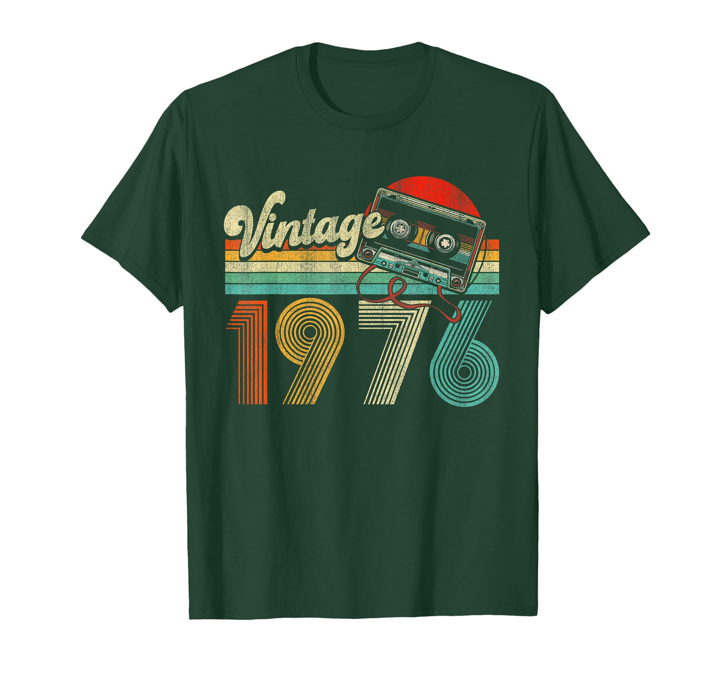 Vintage 1976 Cassette Tape 50th Birthday Gifts 50 Year Old T-Shirt