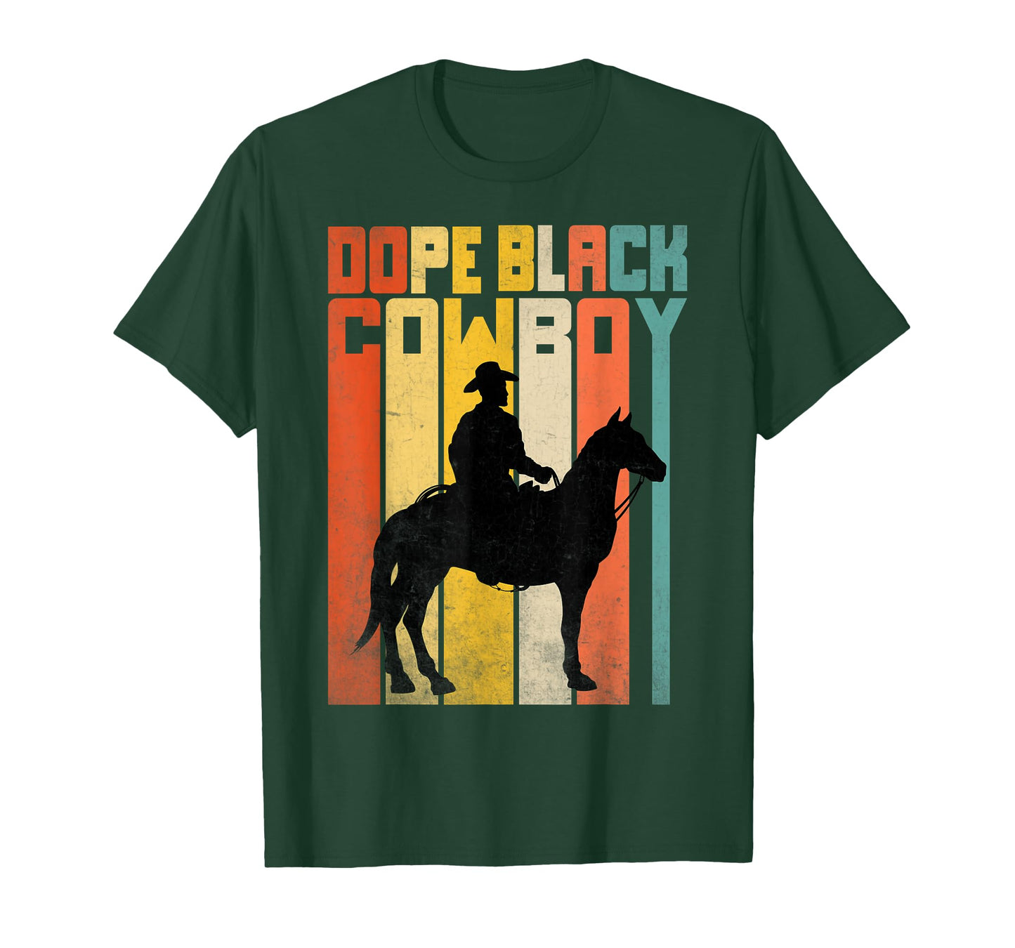 Dope Black Cowboy Melanin Black African Rodeo Western Men T-Shirt
