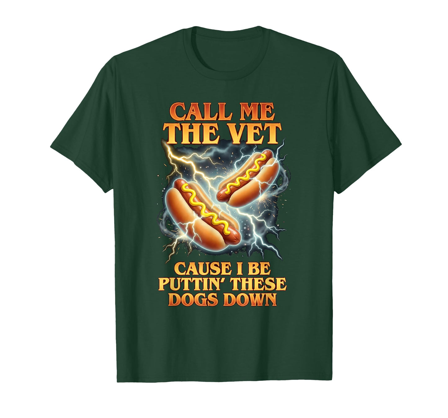 Dogs Down Hot Dog Eater T-Shirt