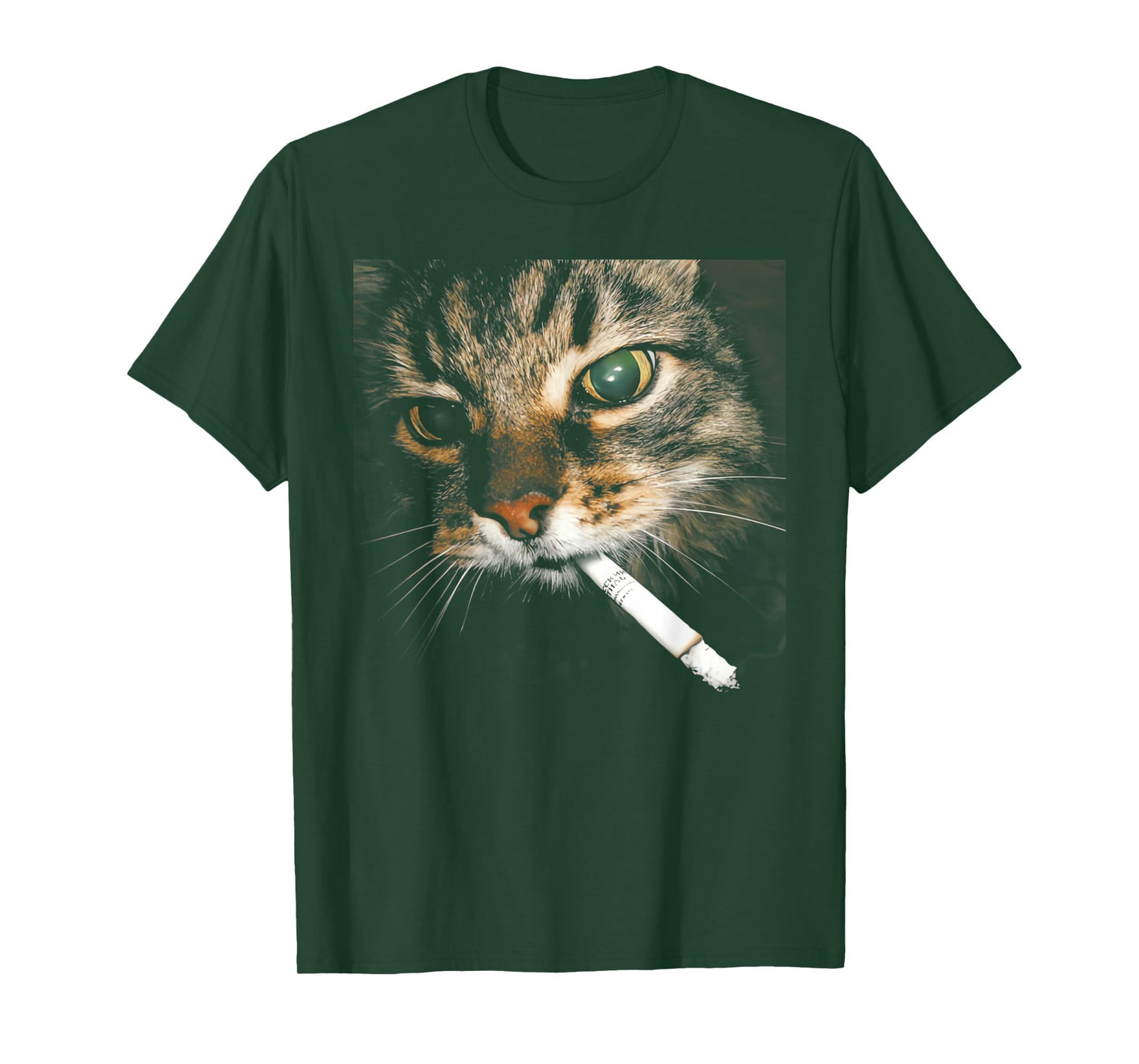 Funny Cat Smoking Christmas Xmas Humor Men Women Gifts T-Shirt