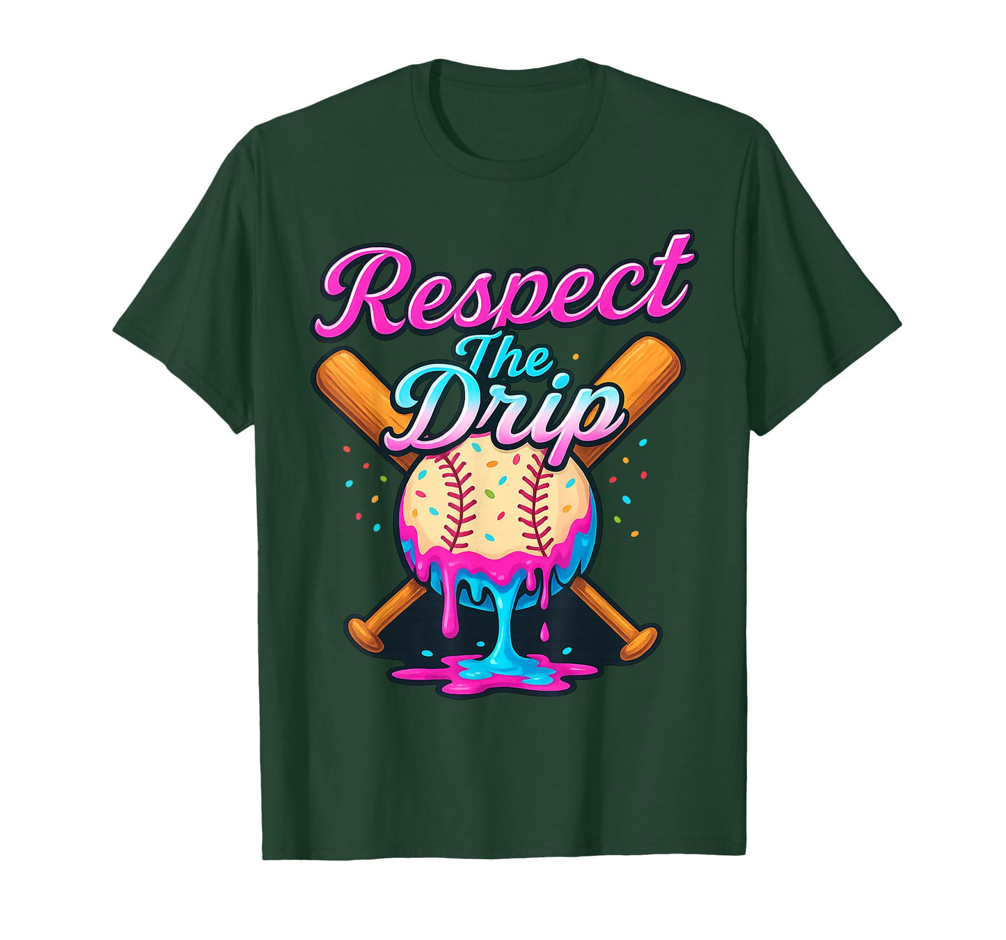 Baseball Drip Team for Boys Ice Cream Cool T-Shirt