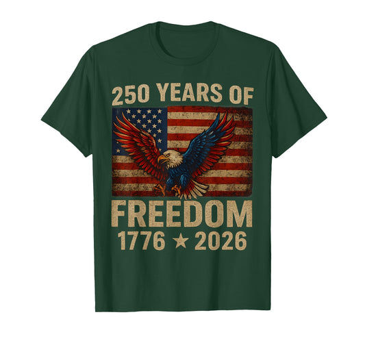 250 Years American Flag Anniversary USA 250th Birthday T-Shirt