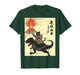 Japanese Black Cat On Trex Funny Ukiyo-e Boys Kids Toddler T-Shirt