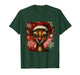 Cute Christmas Reindeer Santa Hat Festive Snowflakes T-Shirt