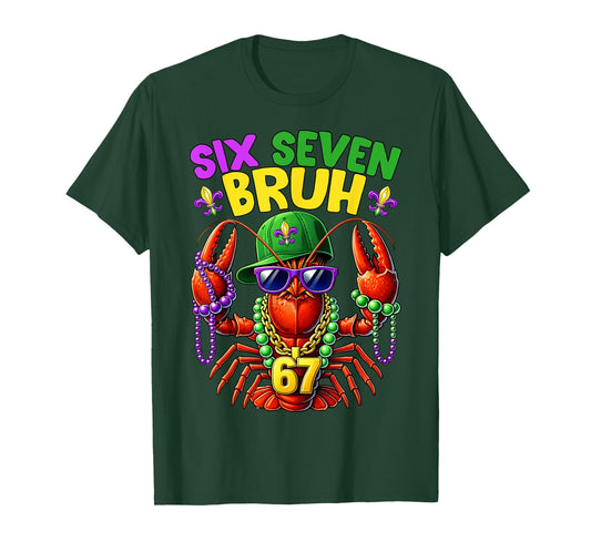 67 Mardi Gras Crawfish Costume Beads Six Seven Carnival Kids T-Shirt