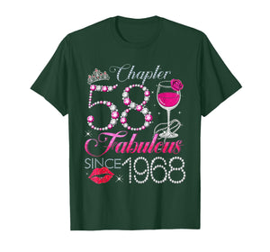 Chapter 58 Fabulous Since 1968 58th Birthday Queen Diamond T-Shirt