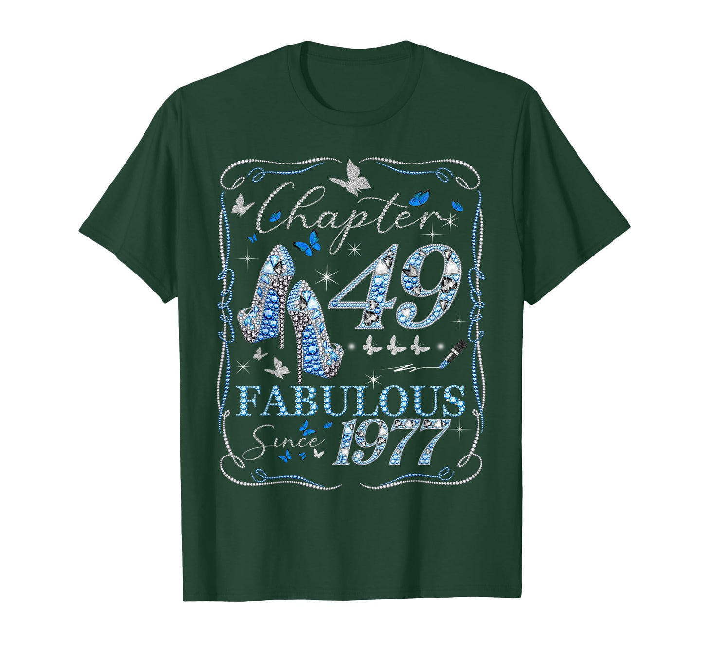 Women Chapter 49 Fabulous EST 1977 49th Birthday Queen T-Shirt