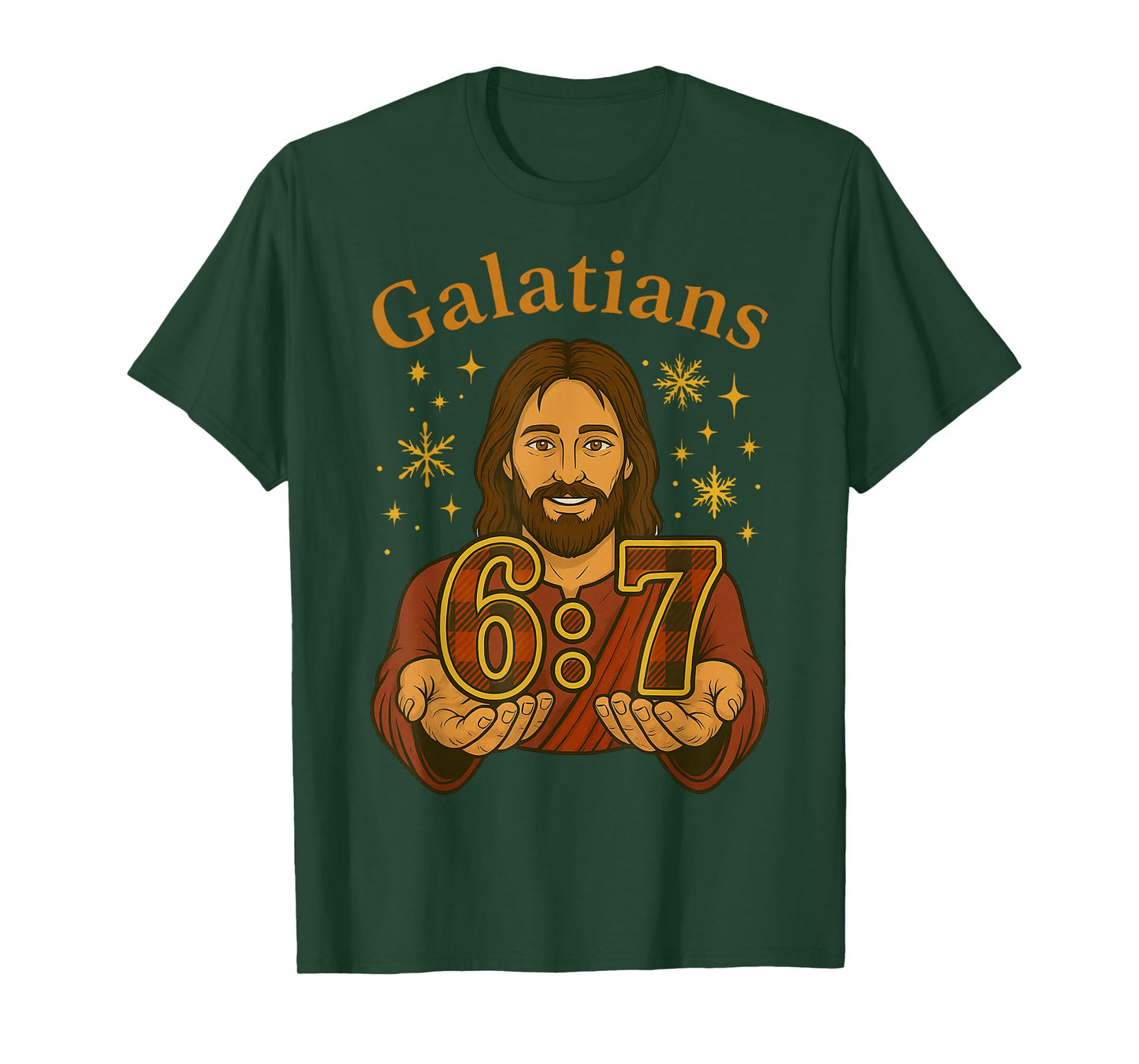 67 Meme Galatians 6:7 Parody Jesus 67 Hands Meme Art T-Shirt