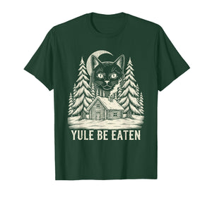 Yule Be Eaten Icelandic Cat Christmas Folklore Jólakötturinn T-Shirt