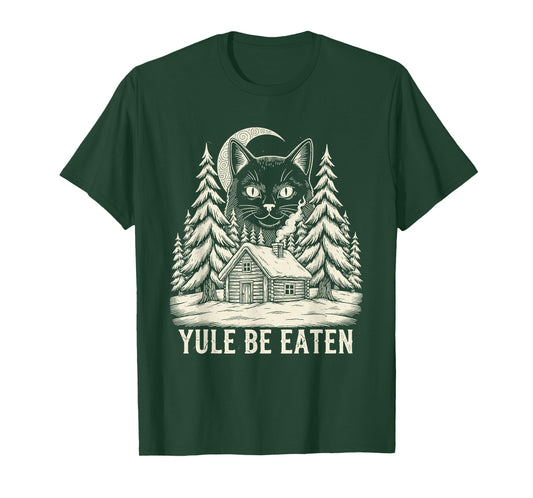 Yule Be Eaten Icelandic Cat Christmas Folklore Jólakötturinn T-Shirt