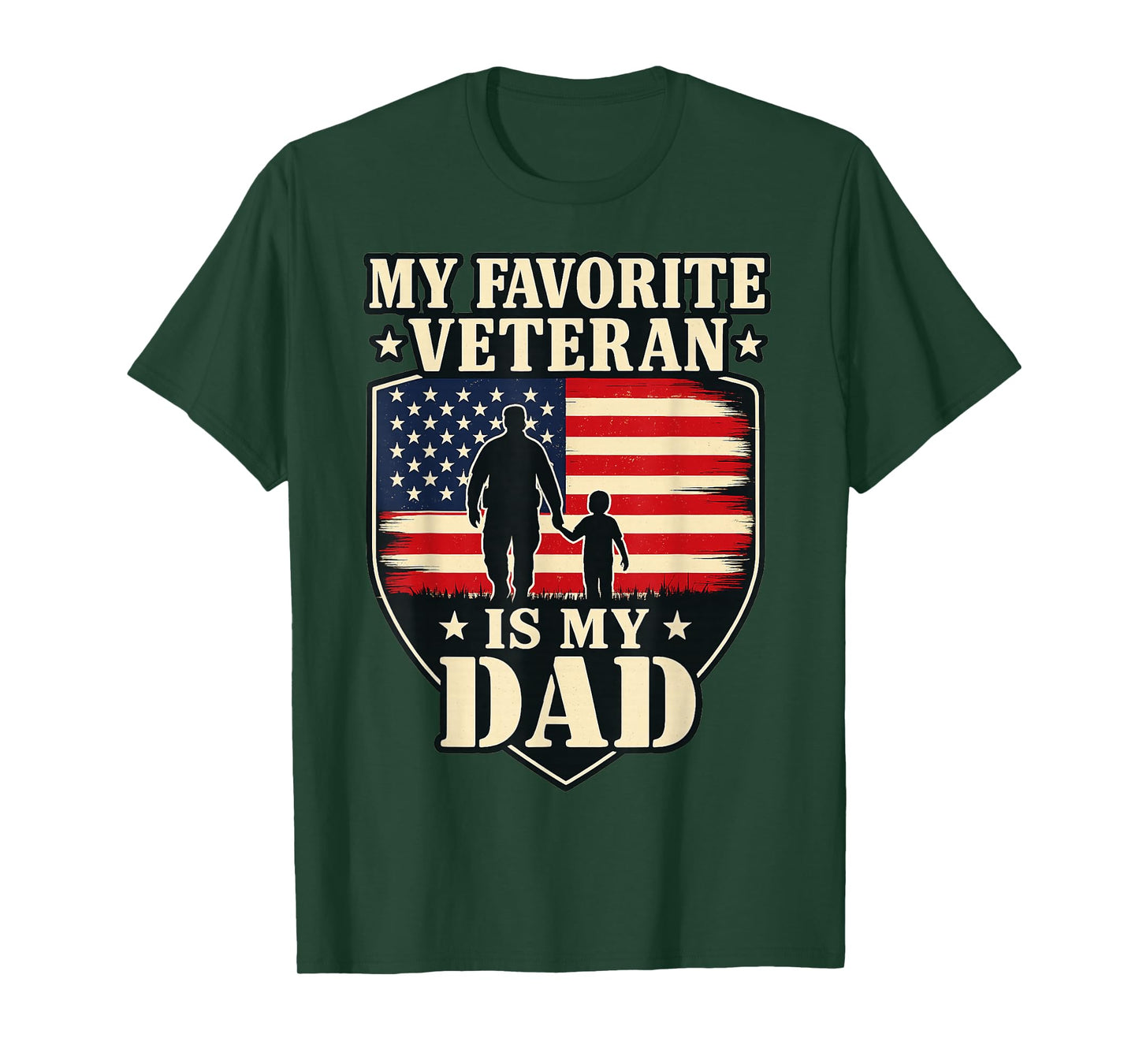 Veterans Day My Favorite Veteran is My Father Proud Kids T-Shirt