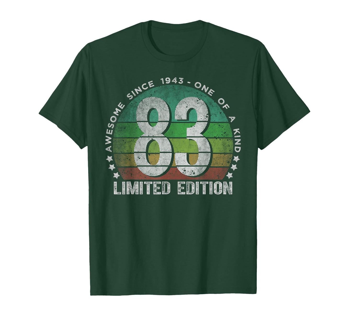 83 Year Old Gifts Vintage 1943 Limited Edition 83rd Birthday T-Shirt
