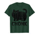 Chonk Cat Funny Meme Design for Fat Cat Lovers Black Print T-Shirt