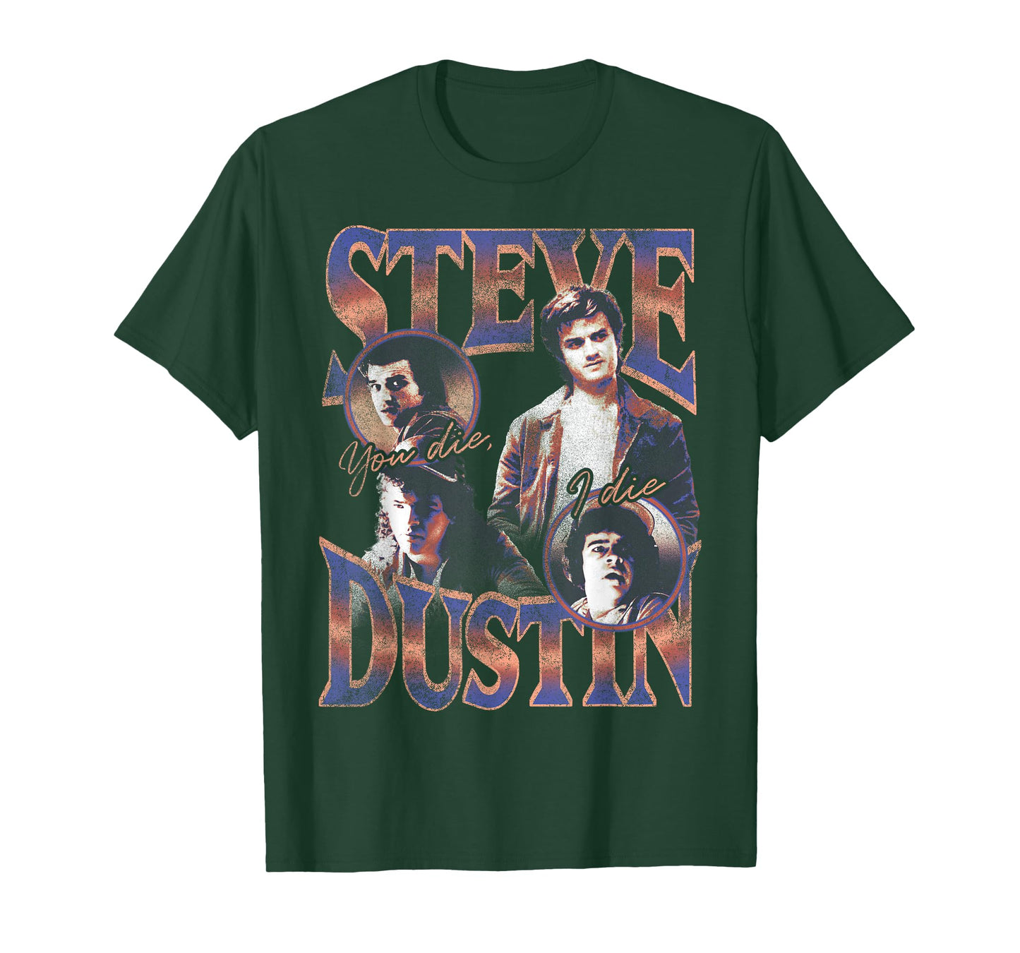 Stranger Things Steve & Dustin You Die I Die 80's Art Style T-Shirt