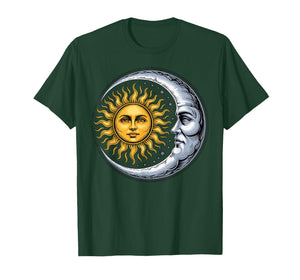 Sun and Moon Face Celestial T-Shirt