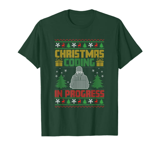 Software Developer Computer Nerd Programmer Ugly Christmas T-Shirt