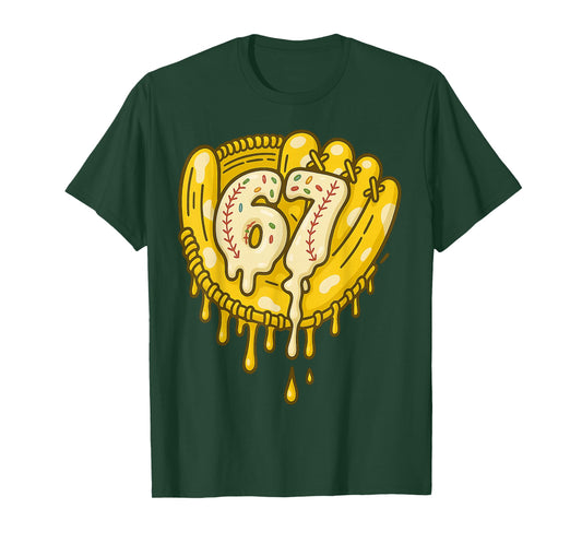67 Ice Cream Drip Funny Six Seven Baseball T-Shirt