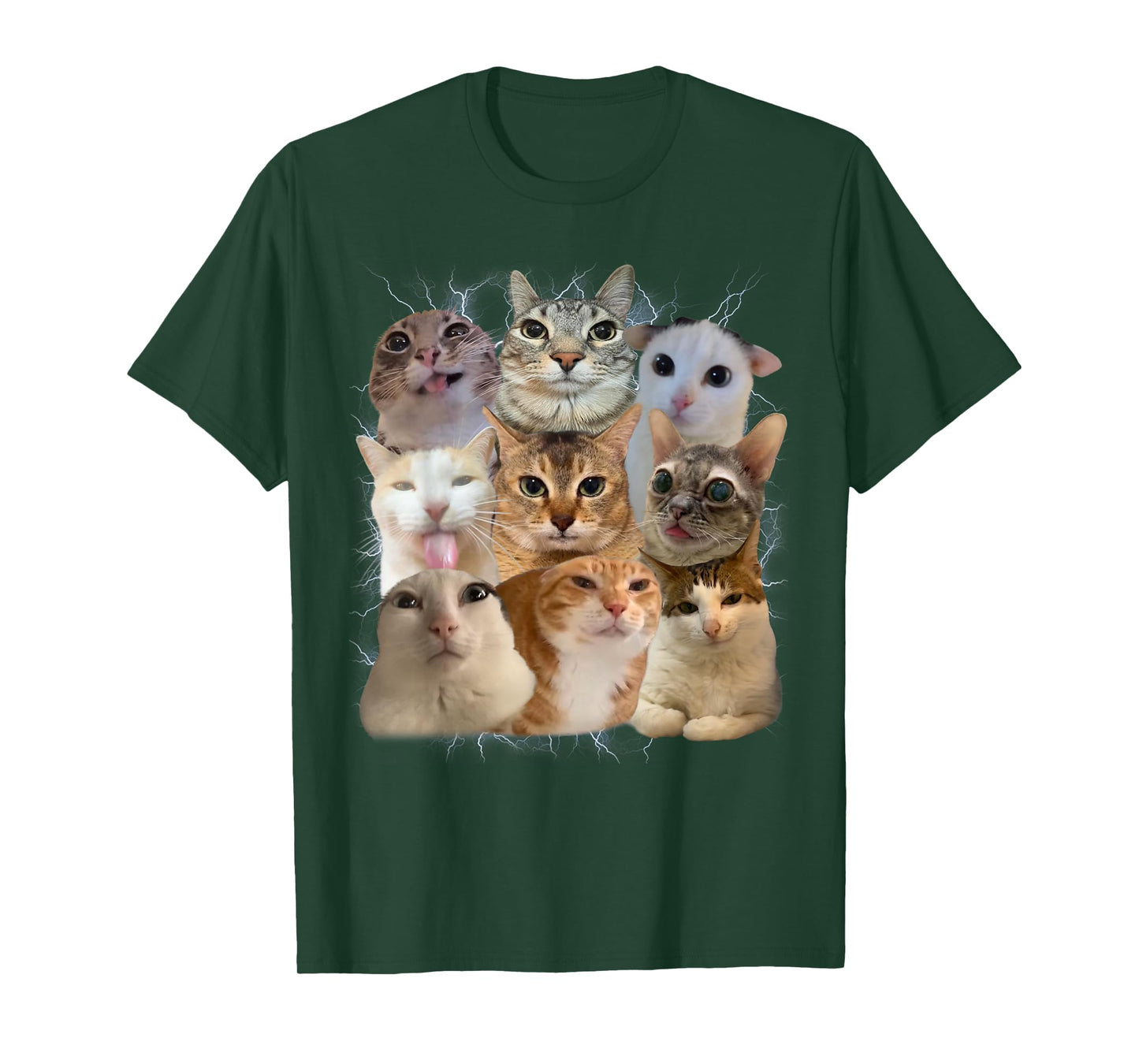 Famous Cats Meme Funny Cat Brainrot Meme Bootleg Gen Z Alpha T-Shirt