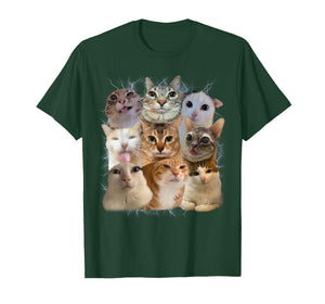 Famous Cats Meme Funny Cat Brainrot Meme Bootleg Gen Z Alpha T-Shirt