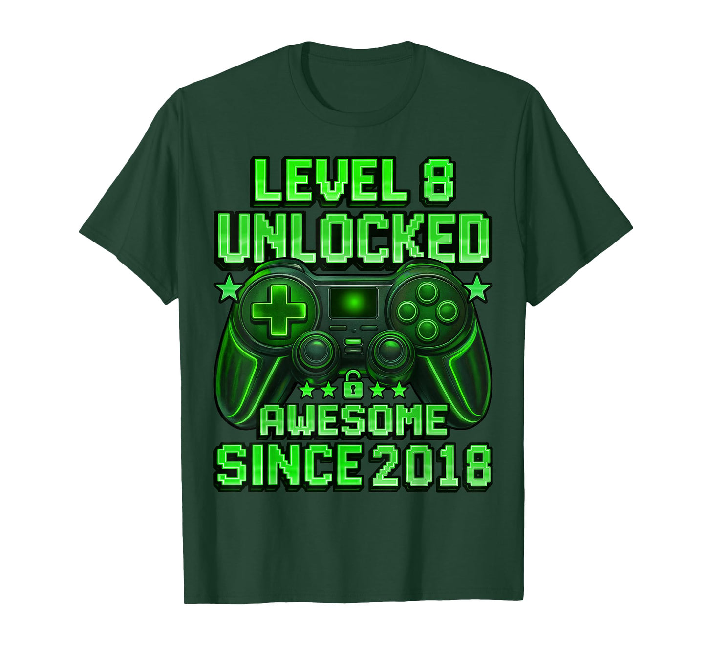 Level 8 Unlocked 8 Year Old Gifts for Boys 8th Birthday Boy T-Shirt